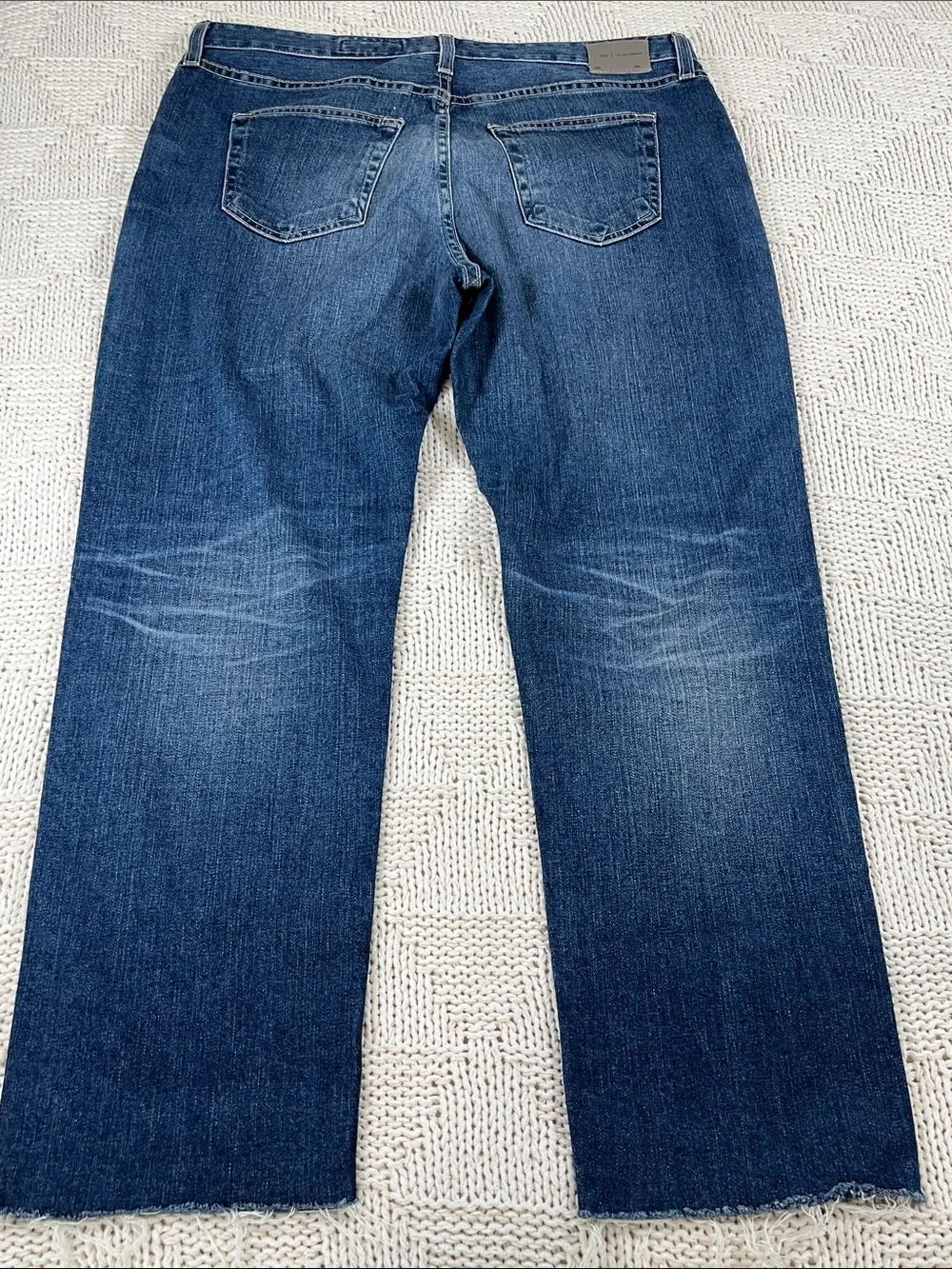 Ag Adriano Goldschmied Women's Blue Washed Ex-Boyfriend Jeans